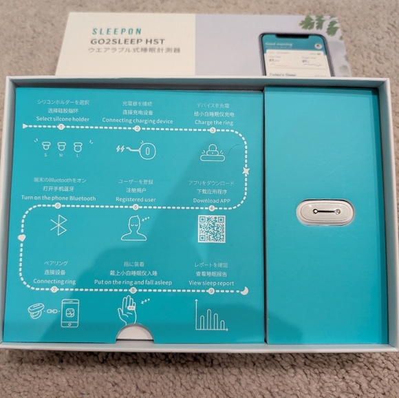 SLEEPON Go2sleep HST Smart Sleep Monitoring Ring Blood Oxygen Monitor - Picture 4 of 5
